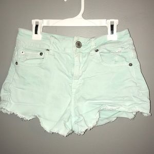 Light blue/teal jean shorts